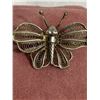 Image 2 : Very Nice Silver Filigree Antique Butterfly Brooch