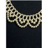 Image 2 : Vintage Faux Pearl Bib Necklace.Length 15" Plus 3" Extender