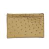 Image 4 : Gucci Beige Ostrich Card Holder Wallet