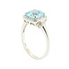 Image 4 : 2.20 ctw Blue Topaz and Diamond Ring - 14KT White Gold