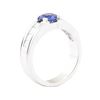 Image 4 : 1.79 ctw Sapphire and Diamond Ring - 14KT White Gold