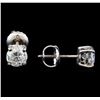 Image 2 : 1.04 ctw Diamond Stud Earrings - 14KT White Gold