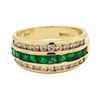 Image 2 : 1.30 ctw Emerald and Diamond Ring - 14KT Yellow Gold
