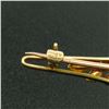 Image 8 : 15k Yellow Gold .64 ctw Old Cut Amethyst & Seed Pearl Brooch Pin