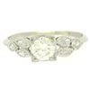 Image 1 : Antique Art Deco Platinum 0.90 ctw Old European & Marquise Diamond Solitaire Rin