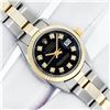 Image 2 : Rolex Ladies 2 Tone Black Diamond 26MM Datejust Wristwatch With Rolex Box