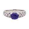 Image 2 : 2.02 ctw Blue Sapphire And Diamond Ring - 18KT White Gold