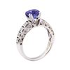 Image 4 : 2.02 ctw Blue Sapphire And Diamond Ring - 18KT White Gold