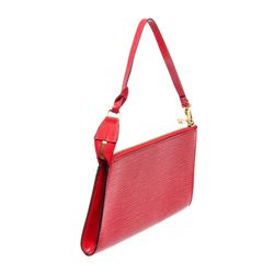 Louis Vuitton Red Epi Leather Pochette Shoulder Bag