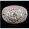 Image 2 : 18KT White Gold 2.97 ctw Diamond Ring