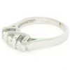 Image 3 : 14K White Gold 0.40 ctw High Bar Set Round Brilliant Cut Diamond Band Ring Sz 6.