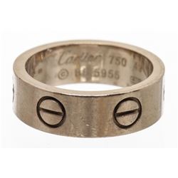Cartier Rhodium-Plated 18K White Gold LOVE Ring 49