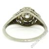Image 7 : Antique Art Deco 18kt White Gold 0.35 ctw European Diamond Solitaire Filigree En