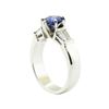 Image 4 : 1.62 ctw Round Brilliant Blue Sapphire And Diamond Ring - Platinum