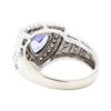 Image 3 : 1.15 ctw Tanzanite And Diamond Ring - 14KT White Gold