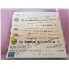 Image 1 : 6 old 1920's Bank of Nova Scotia Saskatoon, SK cheques
