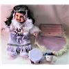 Image 3 : LIMITED EDITION # 494/5000 PORCELAIN ABORIGINAL DOLL MALLORY W/ CERITIFICATE OF AUTHENTICITY