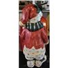 Image 3 : 31" WOOD CARVED LOOK SNOWMAN SANTA DECORATION, BOXED