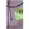 Image 5 : LOT OF 2 SILVER TONE NECK CHAINS, BRACELET, MATCHING EARRINGS