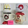 Image 1 : LOT 4 VINTAGE MCDONALDS PLASTIC CUPS / MUGS