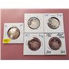 Image 1 : Canadian 50¢ various dates proof lot of 5