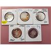 Image 1 : Canadian 50¢ various dates proof lot of 5