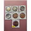 Image 1 : Canadian nickel dollars various dates & grades lot of 7
