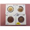 Image 1 : Canadian toonie 2000, 2001, 2002, 2003 unc. Lot of 4
