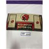 Image 1 : RED INDIAN SIGN- MADE OUT OF OIL TIN EXELLENT CONDITION 12"X6"