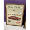 Image 2 : 2 CAR POSTER ADS - FRAMED 1952 MERCURY-12"X15" & 1965 IMPALA 19"X15"