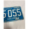 Image 3 : 1965 BRITISH COLUMBIA LICENSE PLATE