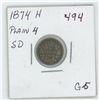 Image 1 : 1874 Canada 5 Cent Coin