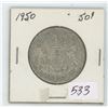 Image 1 : 1950 Canada 50 Cent Coin