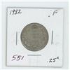 Image 1 : 1932 Canada 25 Cent Coin