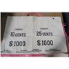 Image 1 : Bank Coin Bags .25 and .10ct bags