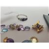 Image 3 : 727.  Lot of Gemstones/10 kt white gold ring