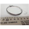 Image 1 : 730.  Sterling silver bracelet, sliding clasp and safety