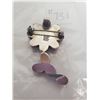 Image 2 : 731.  Sterling silver floral broach/pendant