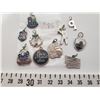 Image 1 : 733.  Sterling silver charms (10)