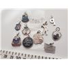 Image 2 : 733.  Sterling silver charms (10)