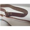 Image 4 : 755.  Leather ammo belt and beaded belt