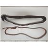 Image 6 : 755.  Leather ammo belt and beaded belt