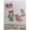 Image 1 : 764.  Lot of vintage pink clip earrings (4 pairs)