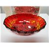 Image 2 : 784.  Red Indiana Glass oval center bowl, in box