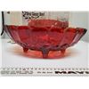 Image 3 : 784.  Red Indiana Glass oval center bowl, in box