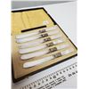 Image 2 : 786.   Mother of pearl and silver plate knife set in box
