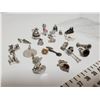 Image 2 : 789.  Lot of silver tone charms (20)