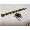 Image 2 : 792.  Gold tone and black bracelet and broach