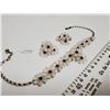 Image 3 : 793.  Plastic floral necklace & earring set, European 1940’s