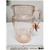 Image 1 : 807.  Depression glass, pink pitcher
